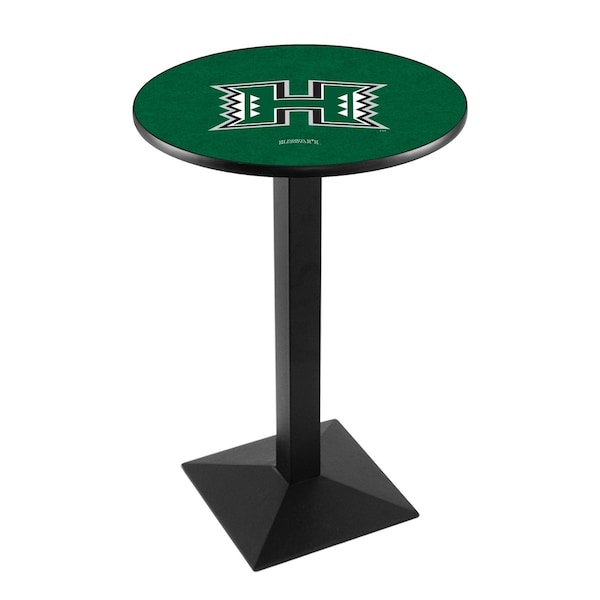 42" Blk Wrinkle Hawaii Pub Table